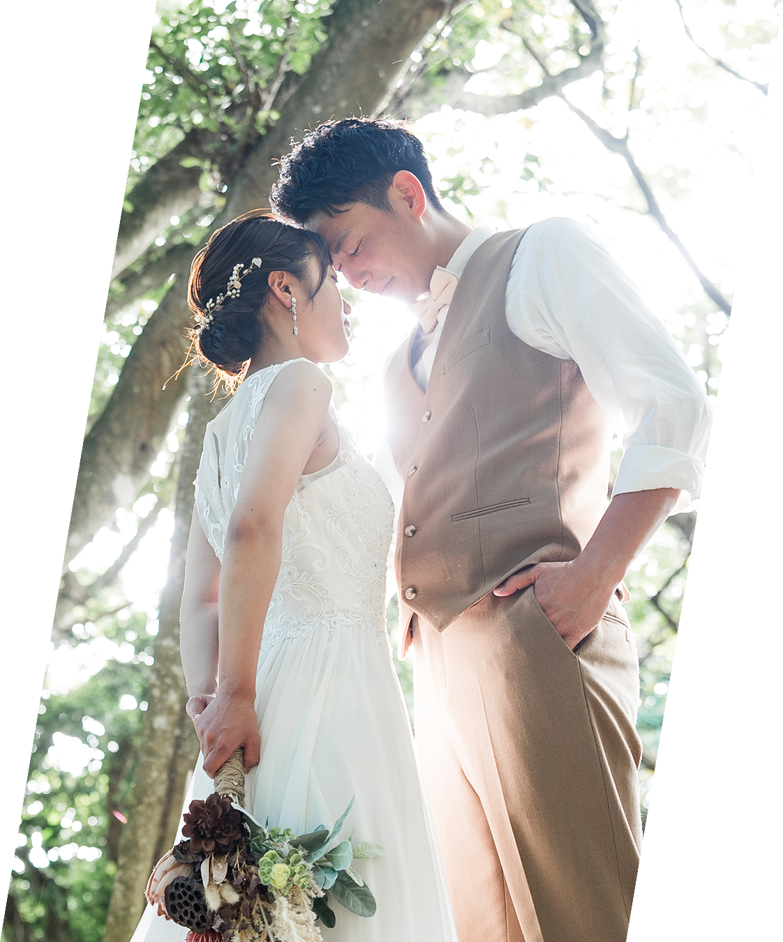 特別な一日を迎える新郎新婦